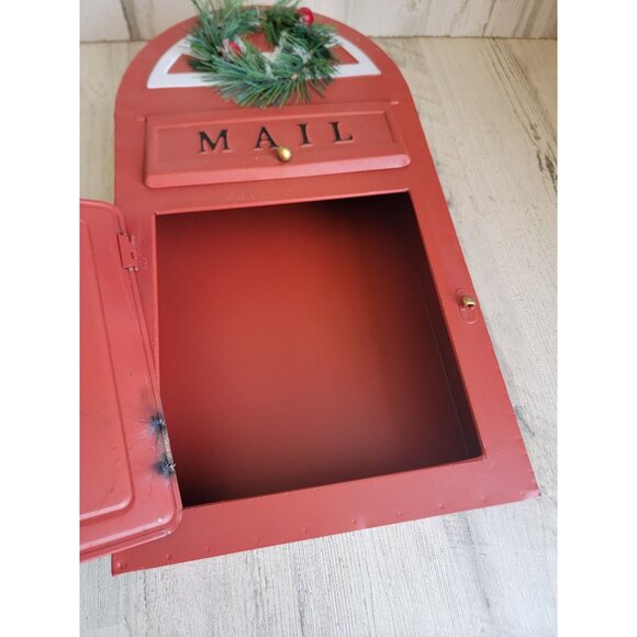 Ashland metal Santa Red Door mailbox Xmas home decor - Picture 9 of 13